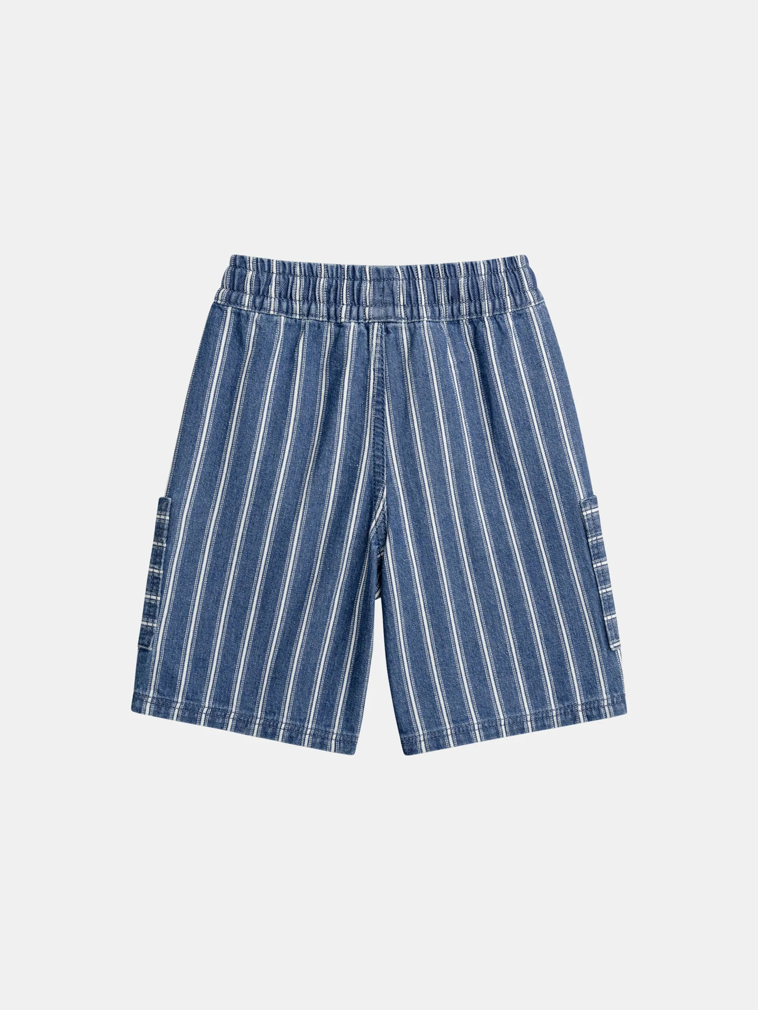 Bermuda blu a righe con tasche per ragazzo - Image 5