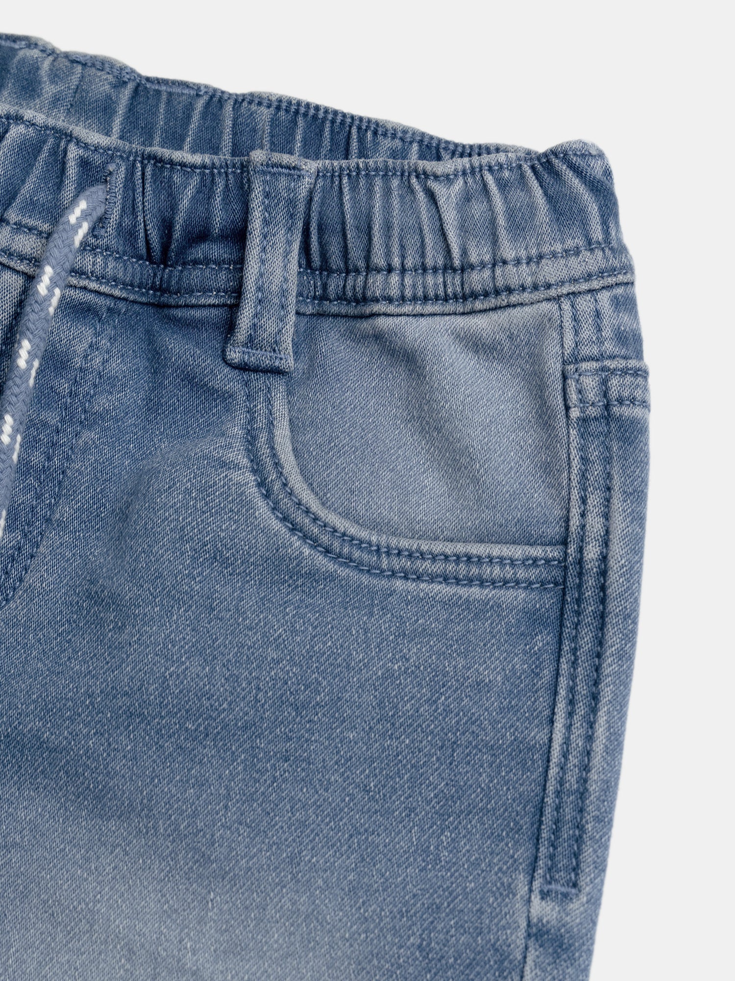 Bermuda in denim blu per ragazzo - Image 4