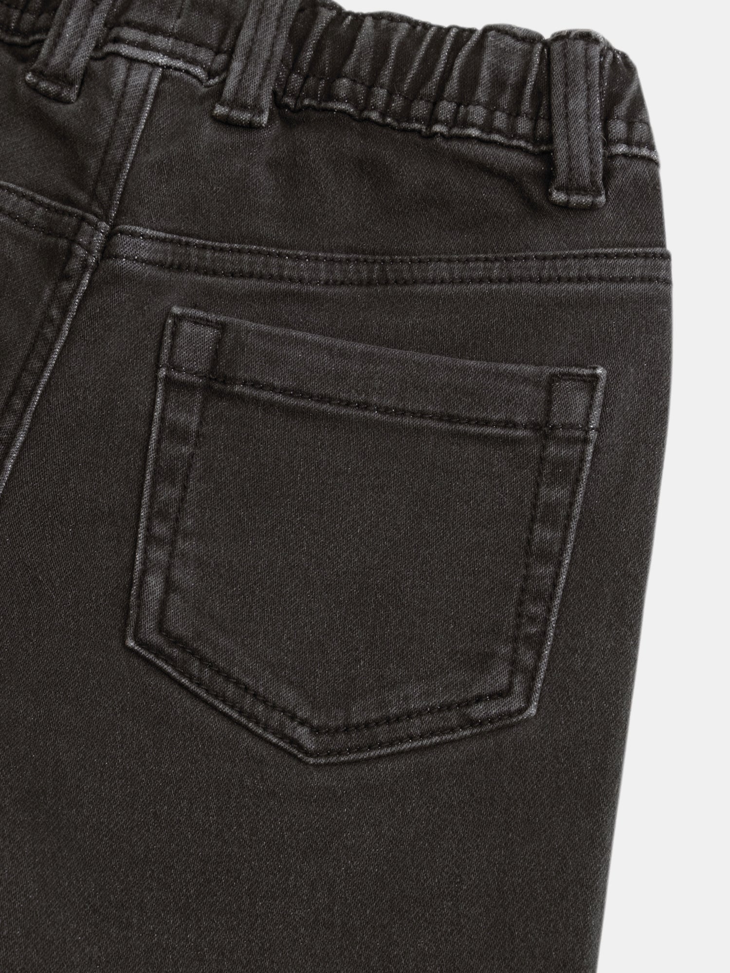 Bermuda in denim grigio con portachiavi per ragazzi - Image 5