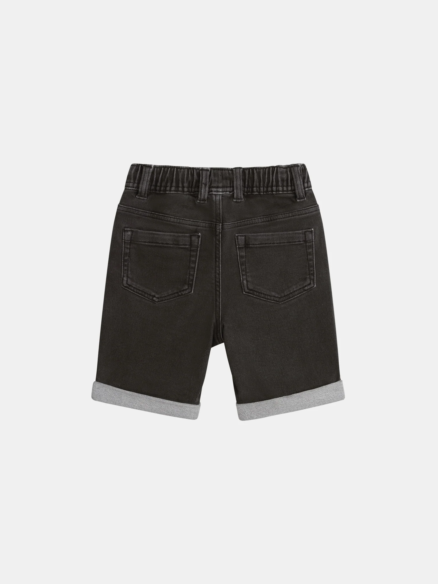 Bermuda in denim grigio con portachiavi per ragazzi - Image 6