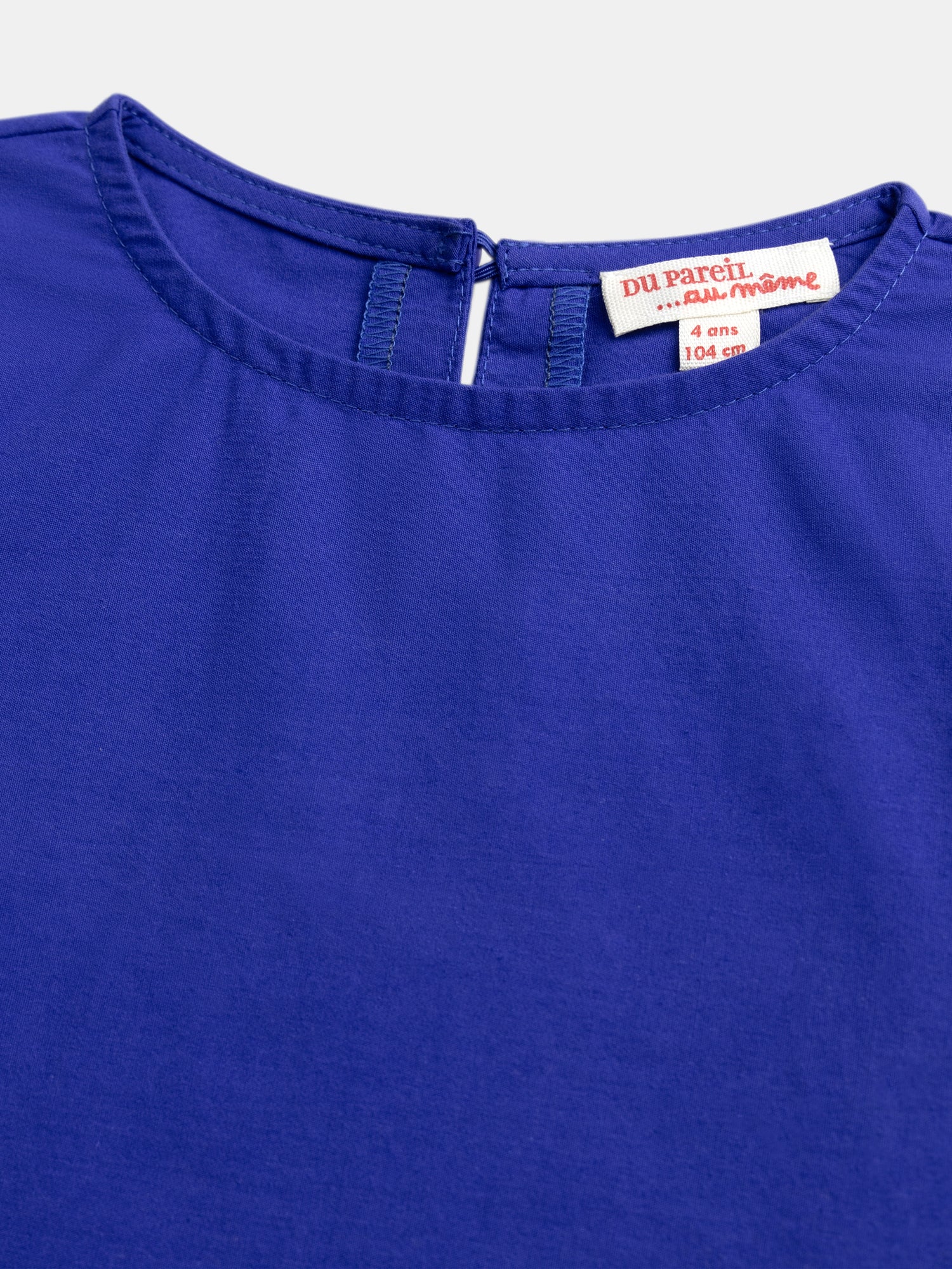 Blusa blu con ricamo inglese per ragazze - Image 5