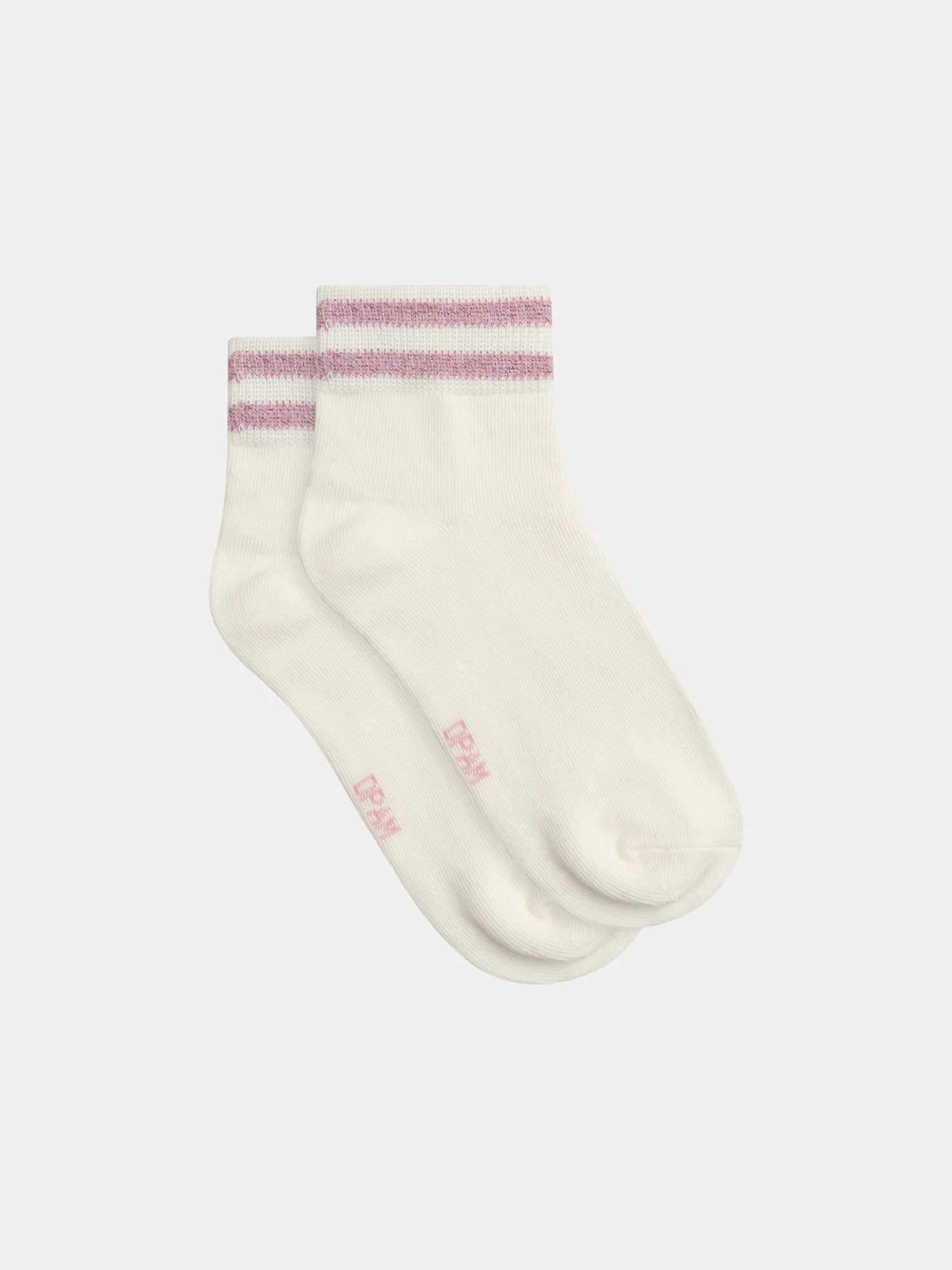 Calzini tennis beige e rosa per ragazze