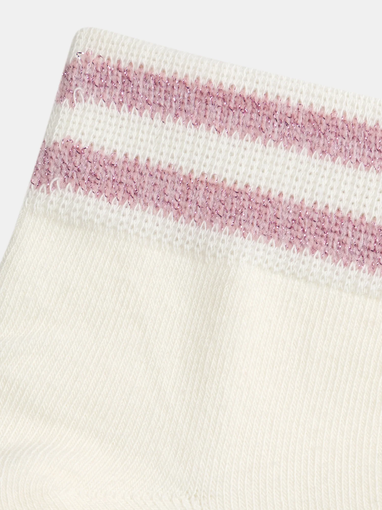 Calzini tennis beige e rosa per ragazze - Image 2