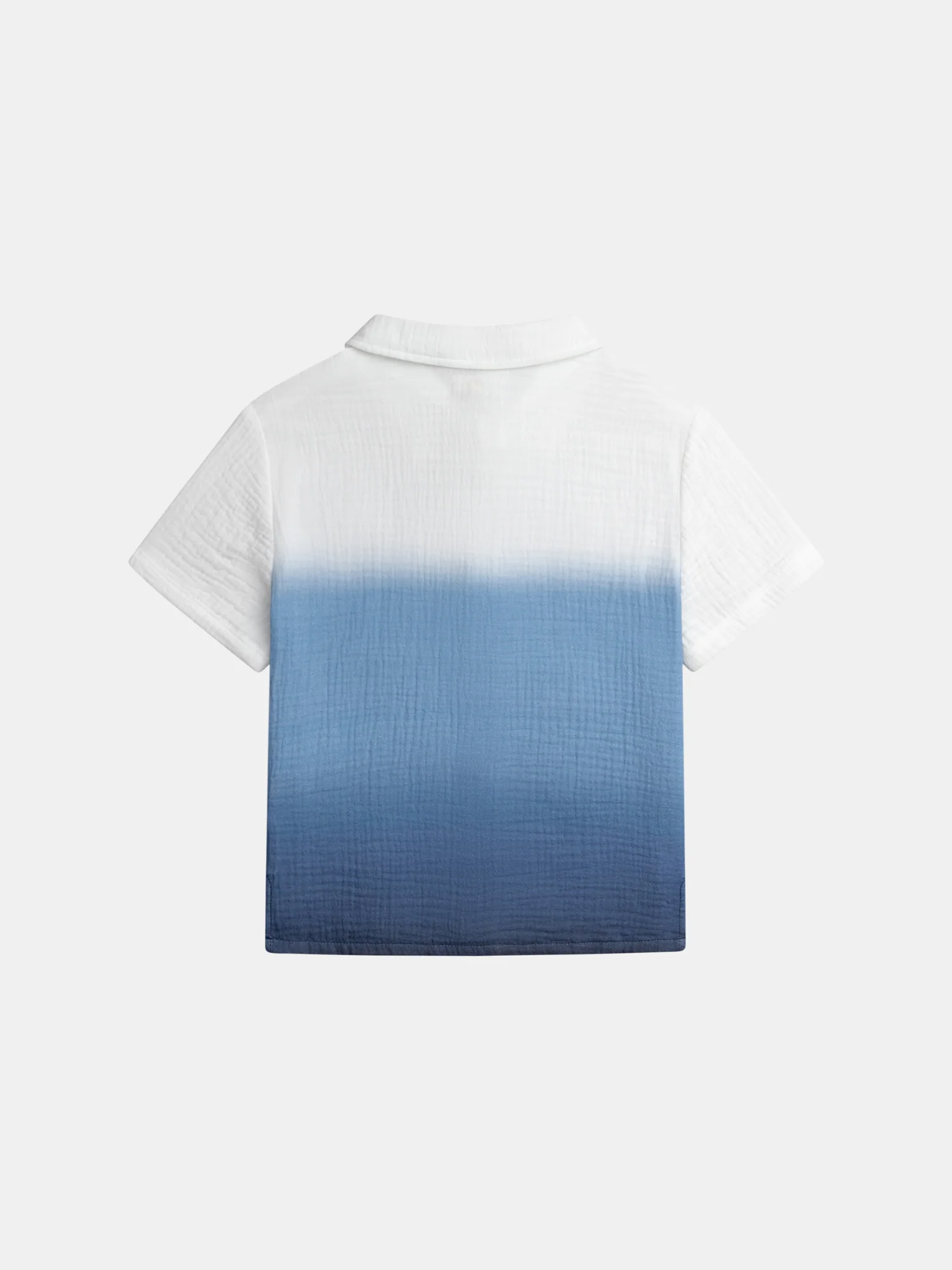 Camicia tie-dye blu e beige per ragazzi - Image 3