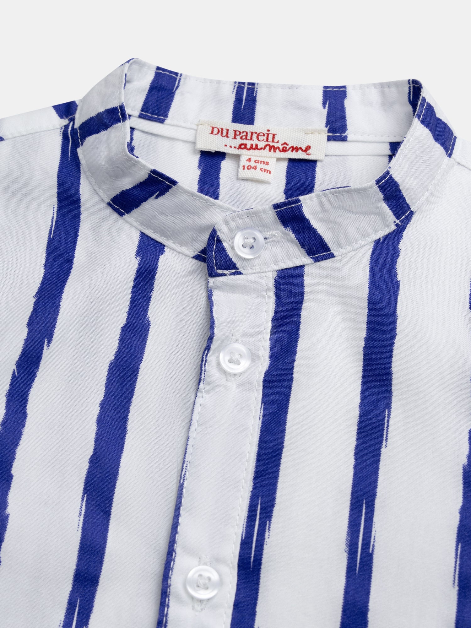 Camicia a strisce blu e bianche per ragazzi - Image 3