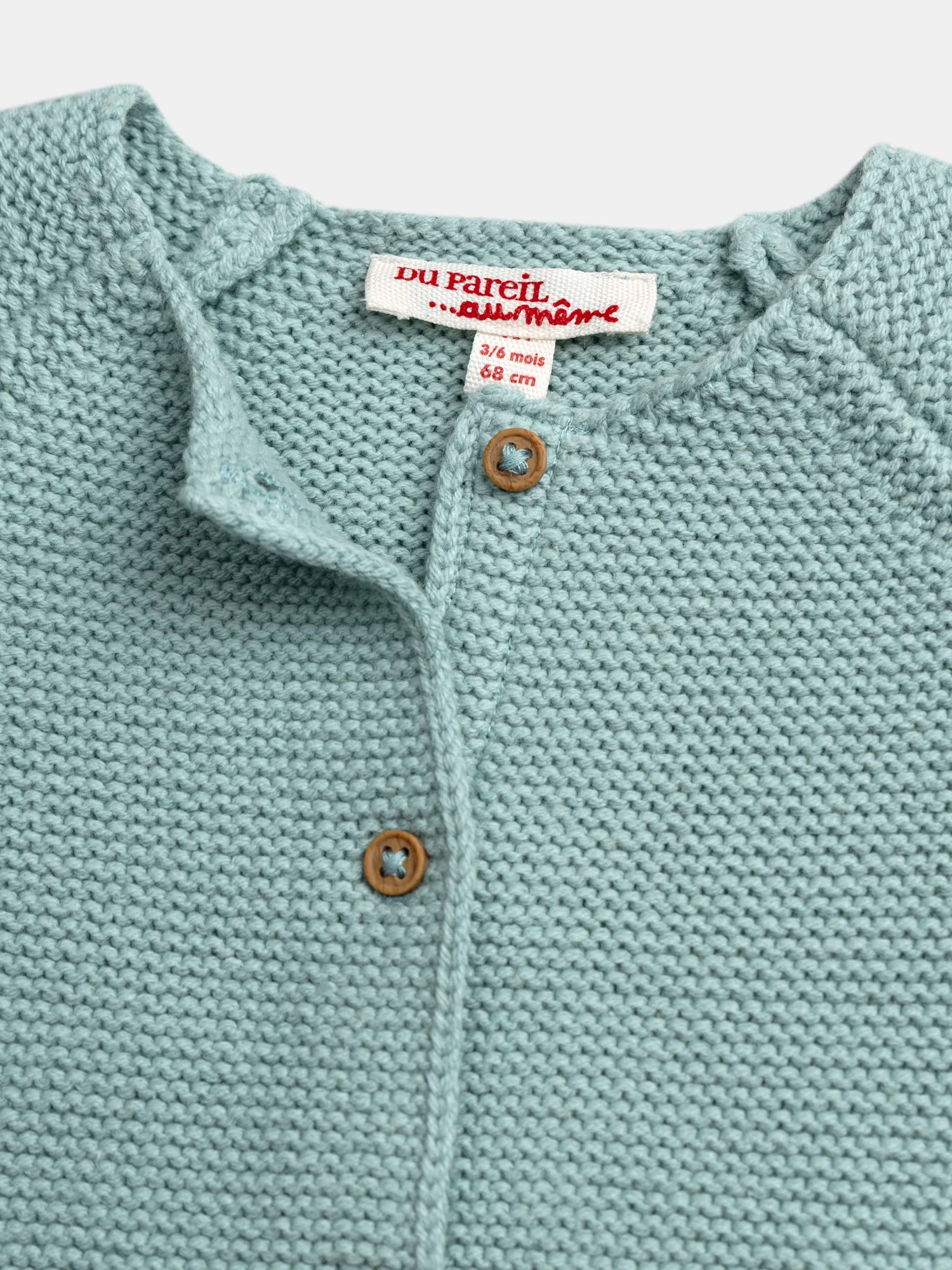 Cardigan in lana azzurro polvere per bambina - Image 5