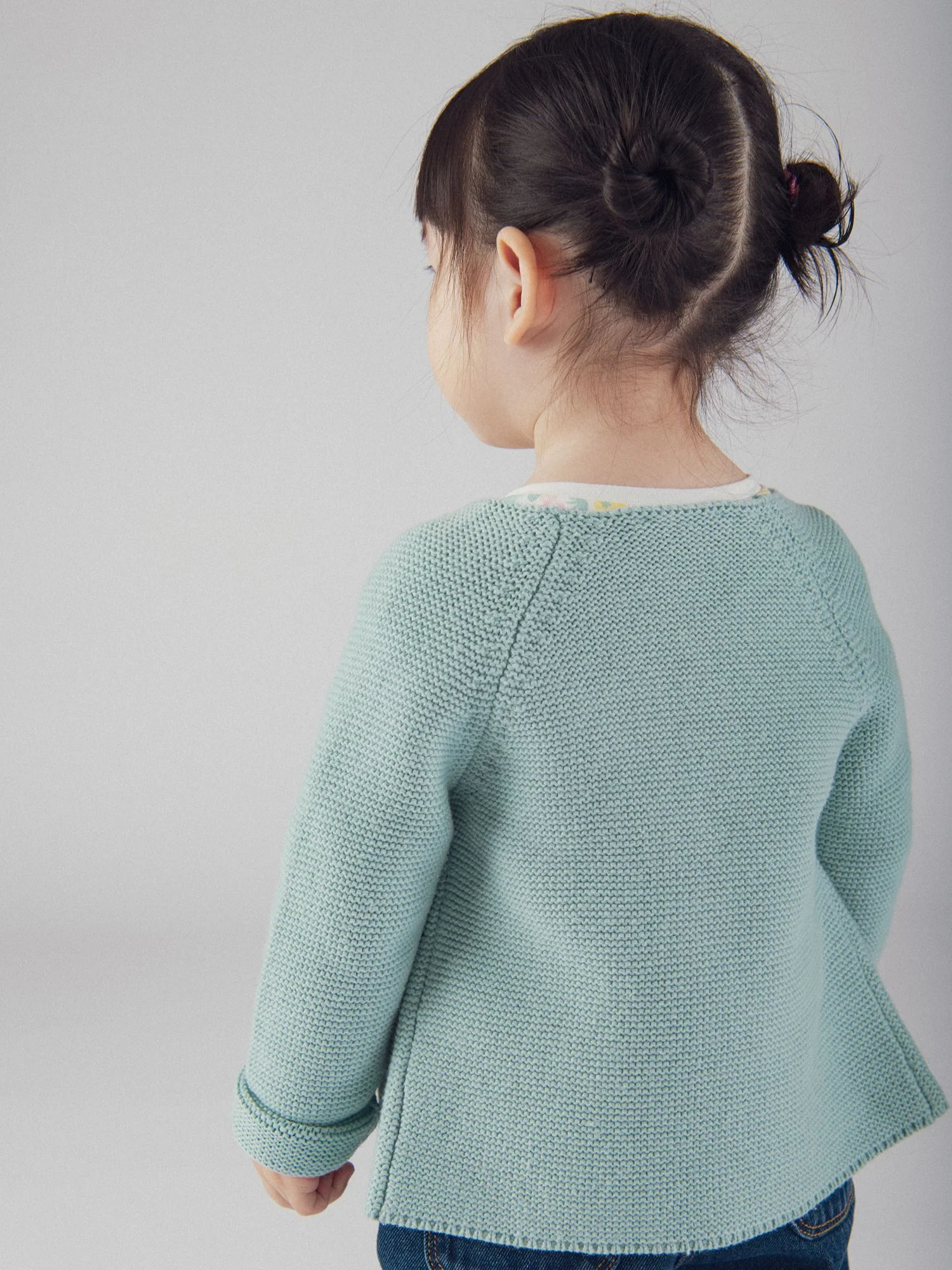 Cardigan in lana azzurro polvere per bambina - Image 7
