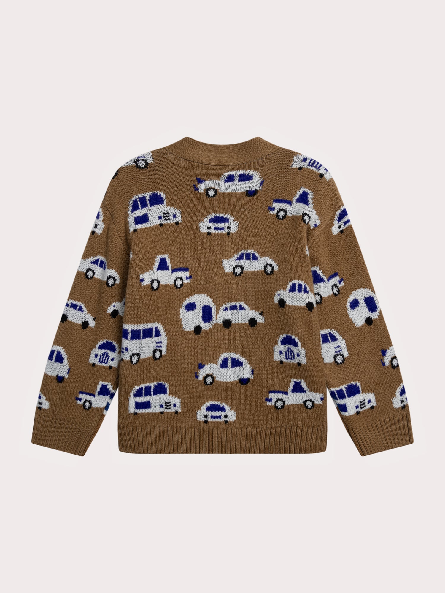 Cardigan in maglia con stampa di auto - Image 4