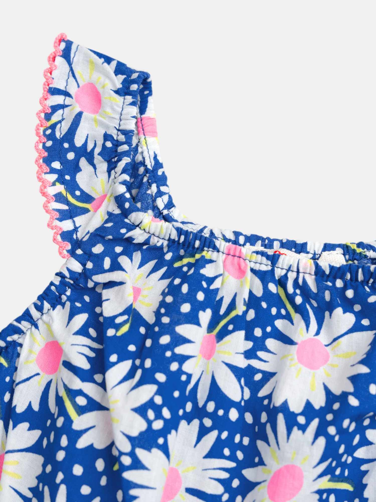 Completo Blu a Fiori e Pantaloni Corti Unici per Bambine - Image 5