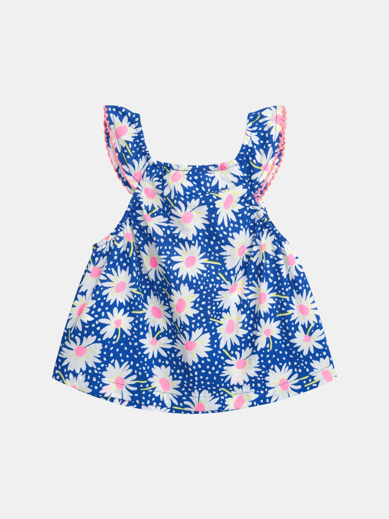 Completo Blu a Fiori e Pantaloni Corti Unici per Bambine - Image 6