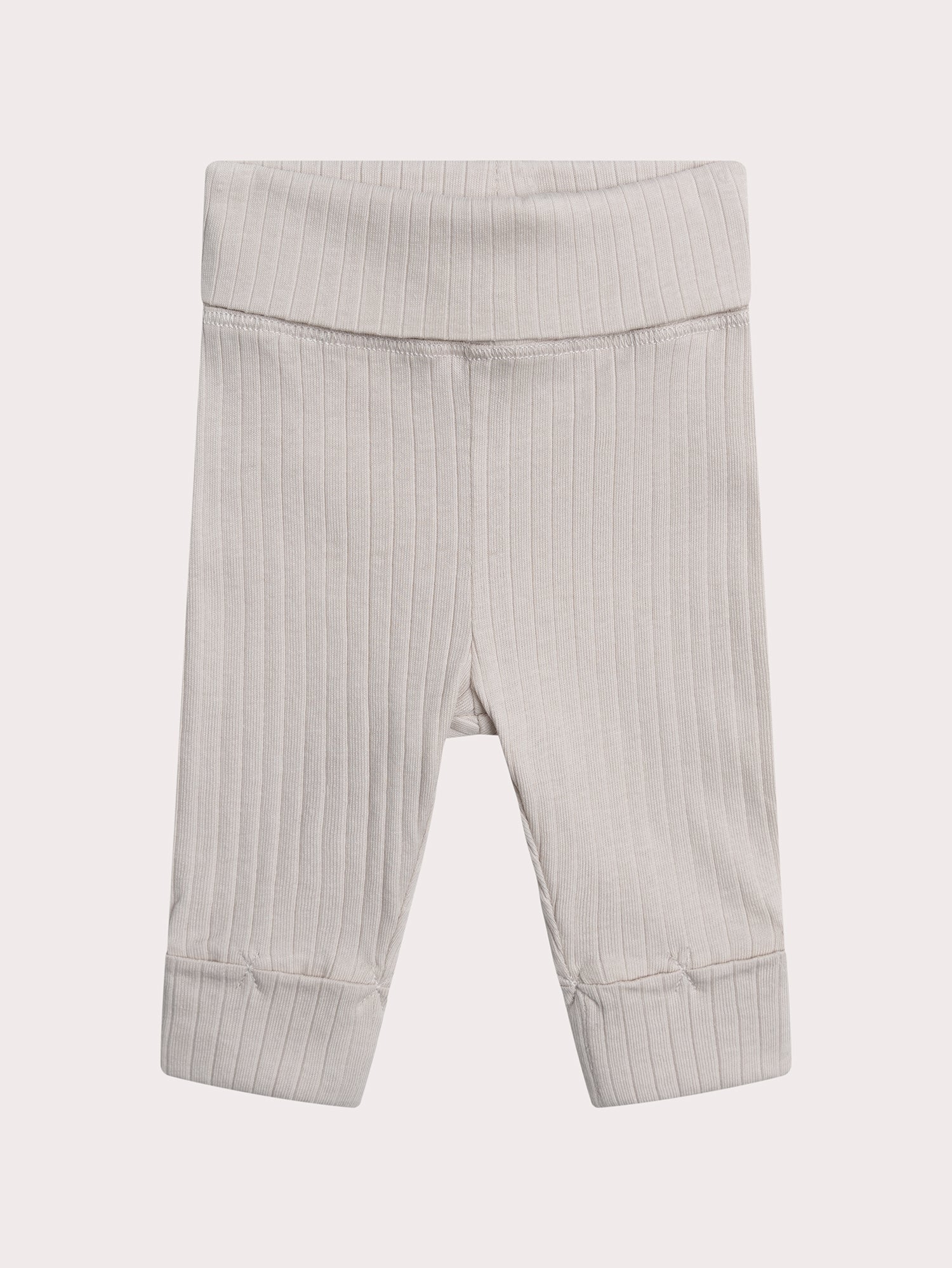 Legging beige a costine per neonati