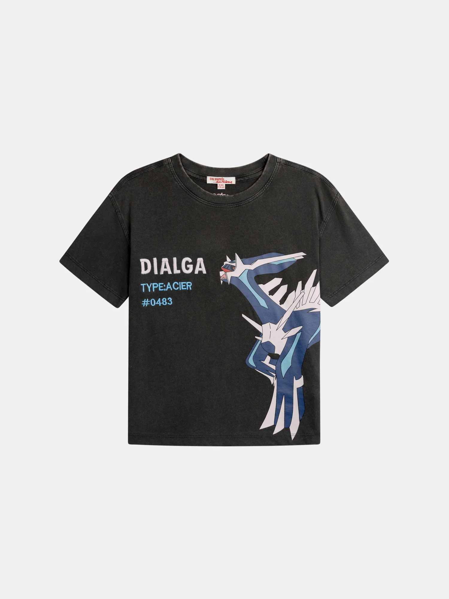 T-shirt grigia con animazione di Pokémon Dialga - Image 4