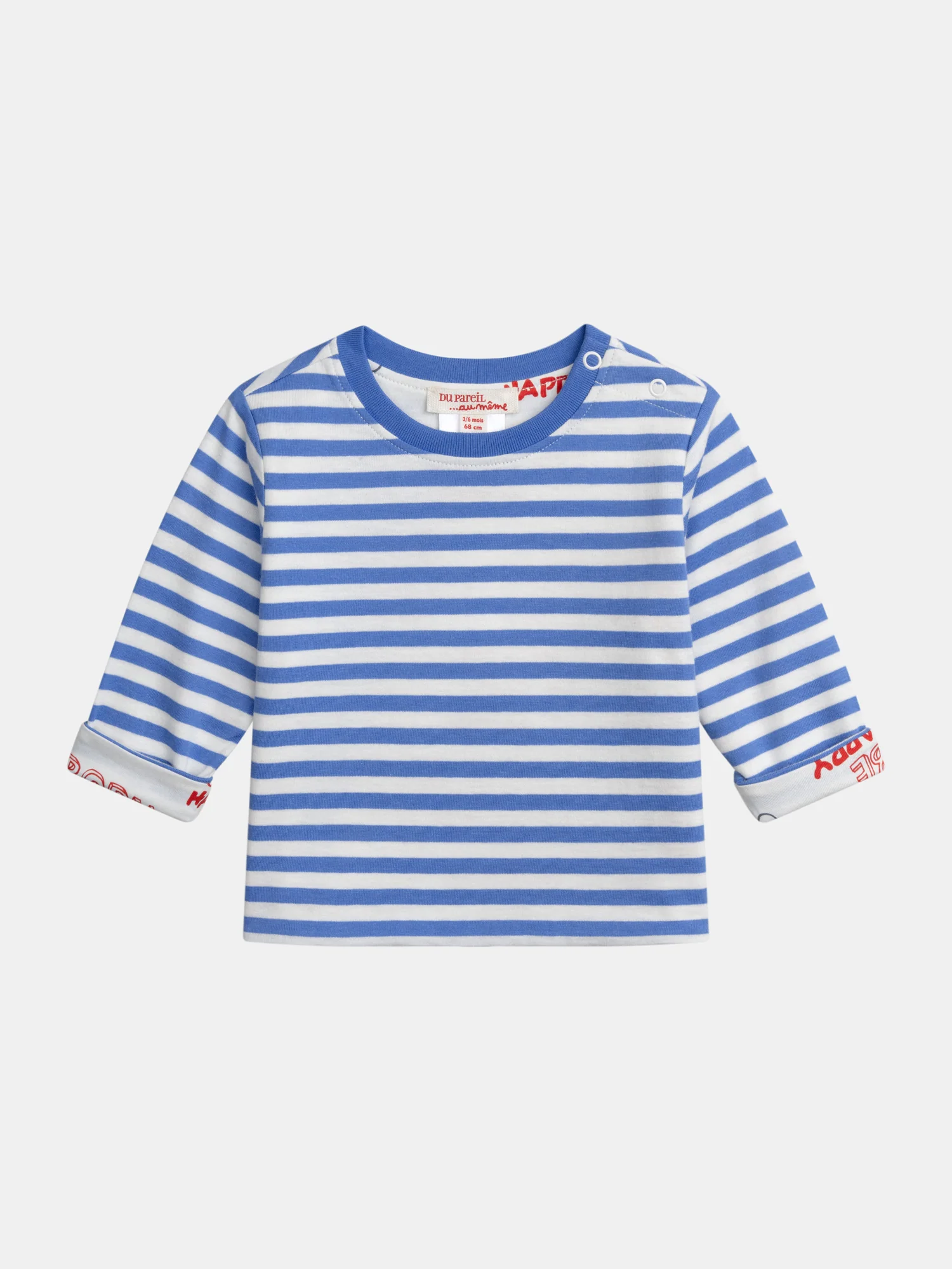 T-shirt reversibile con motivo « BORN TO BE HAPPY » per bambino