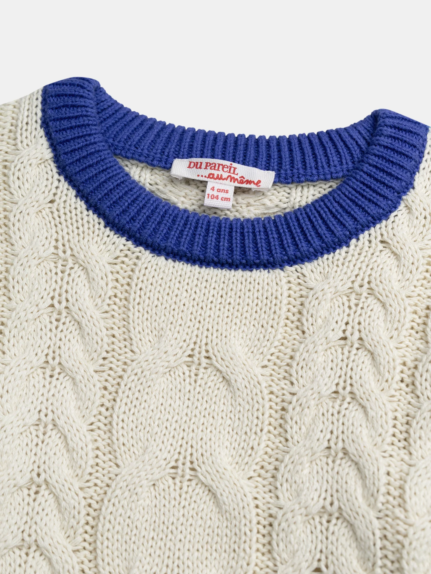 Maglione Beige con Dettagli Blu per Ragazzi - Image 5