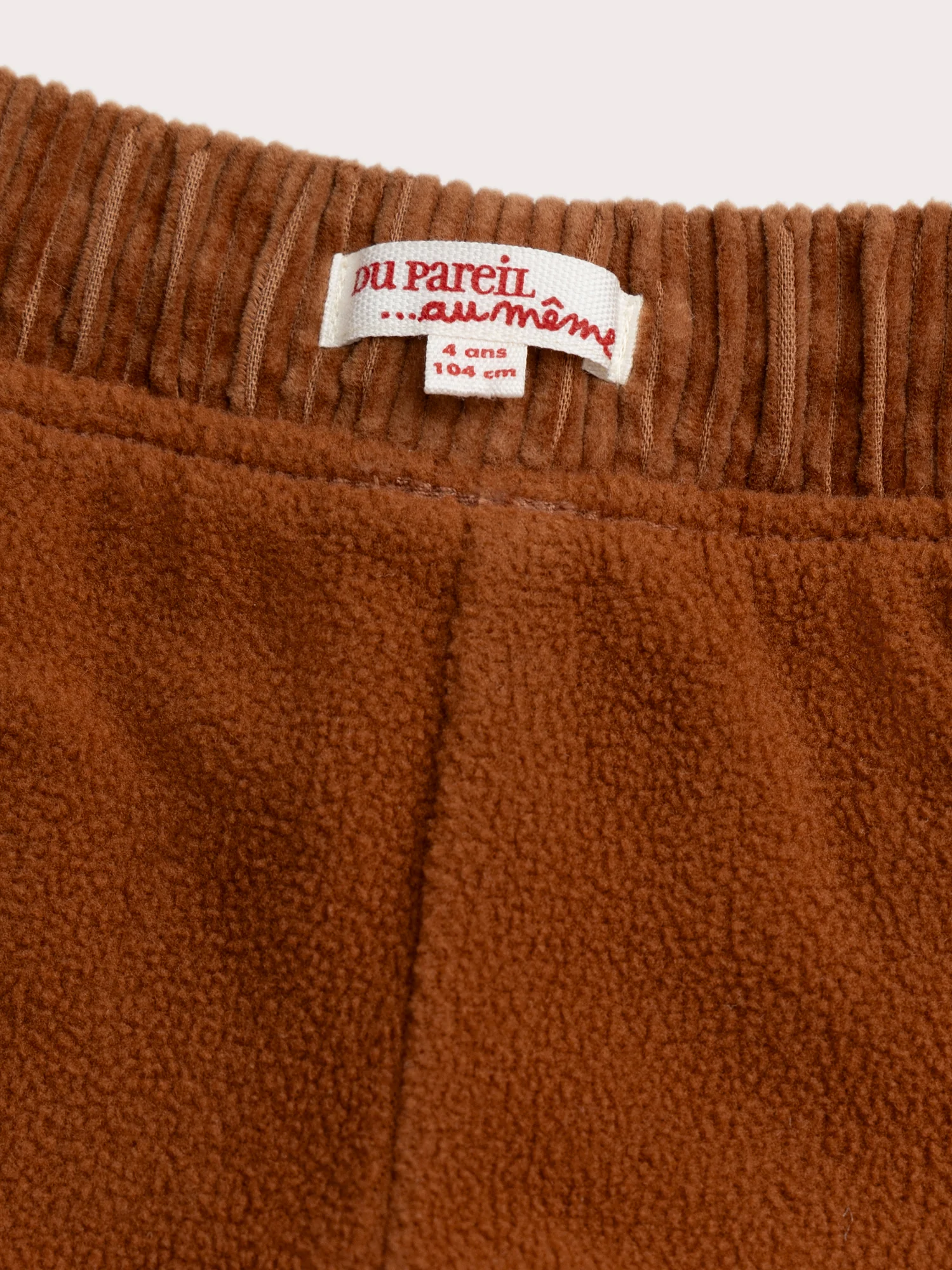 Pantaloni in velluto a coste bordeaux foderati caldi - Image 4