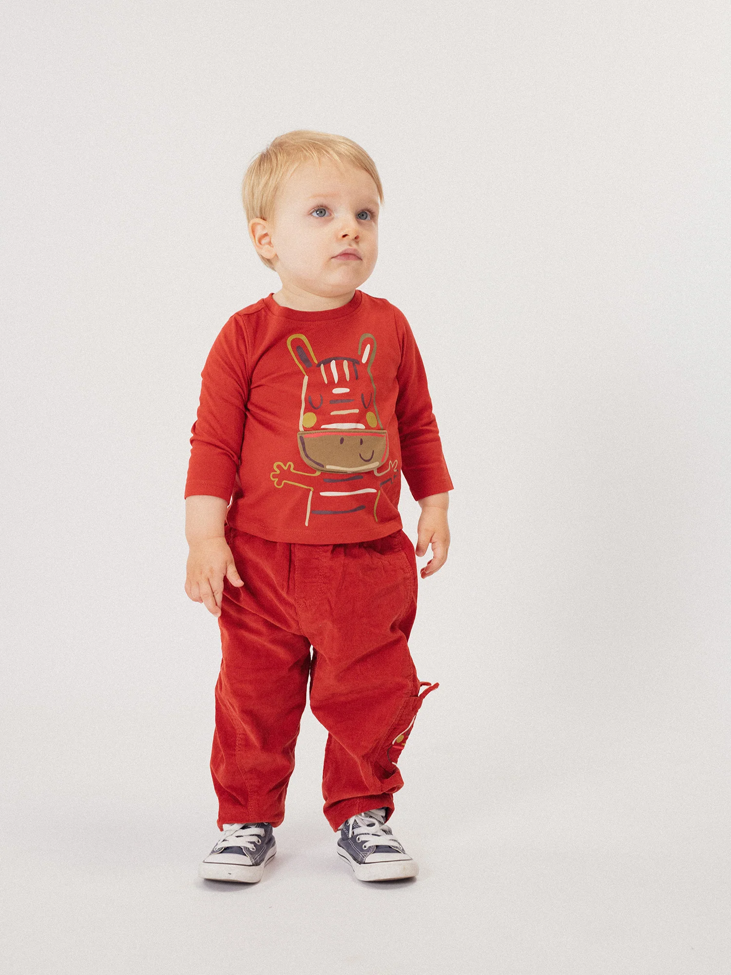 Pantaloni rossi a zebrato per bambini ragazzi - Image 2