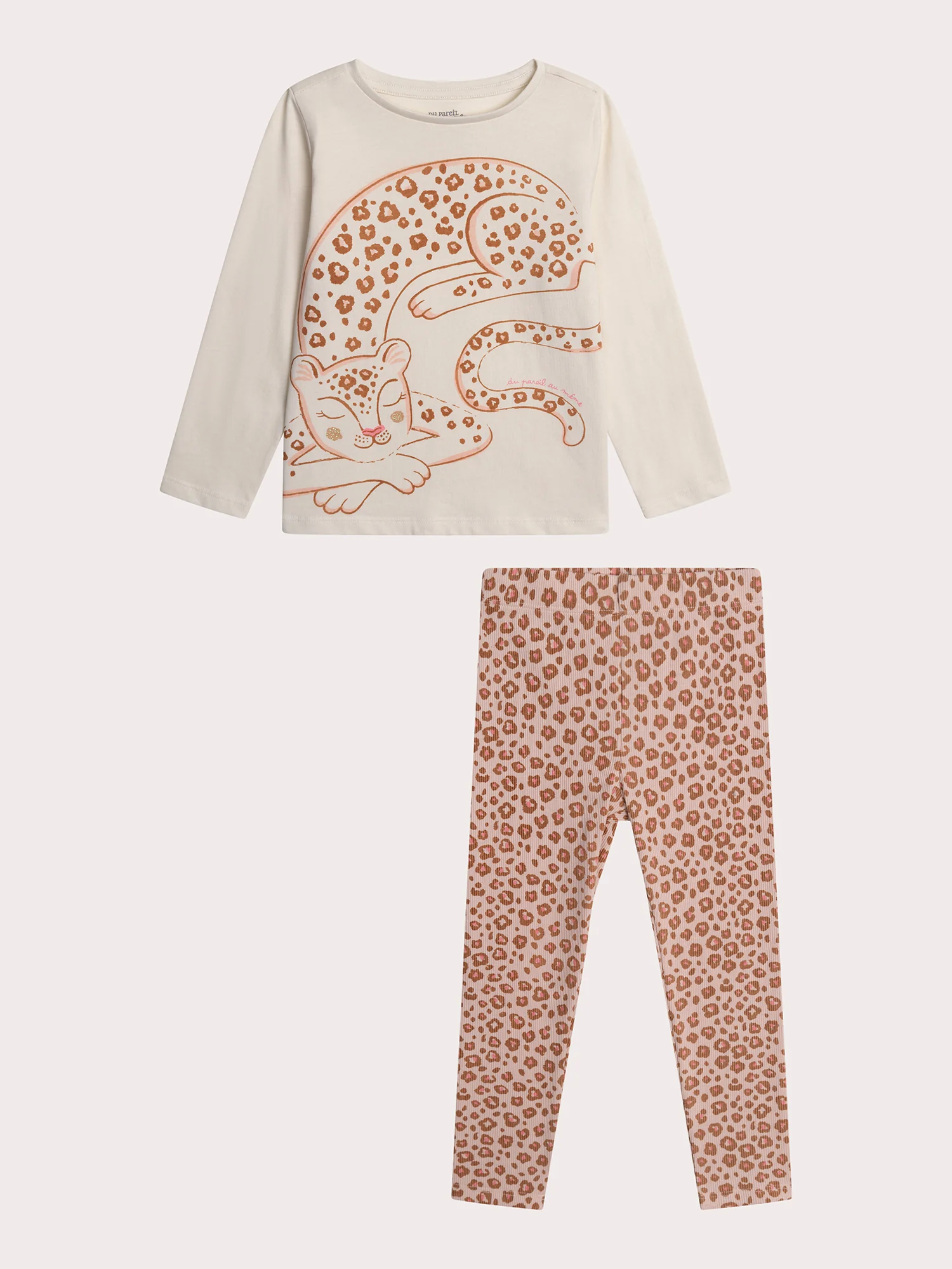 Pigiama leopardato per bambina