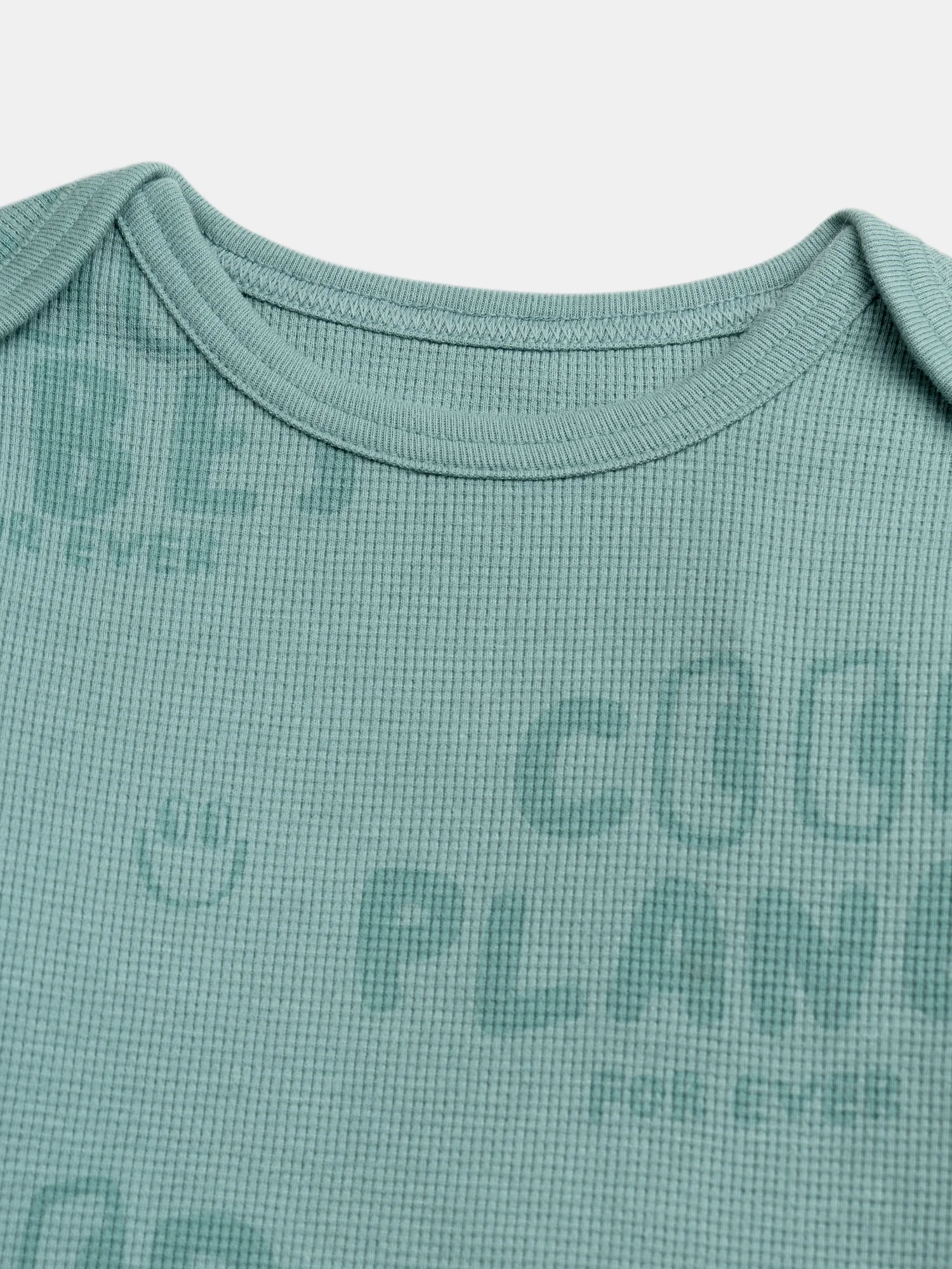 Pyjama vert "Good Vibes" en maille gaufrée pour enfant garçon - Image 6
