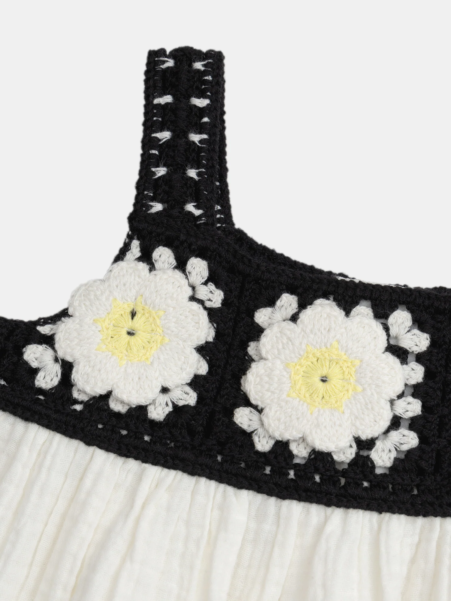 Robe bicolore en crochet pour bébé fille - Image 4