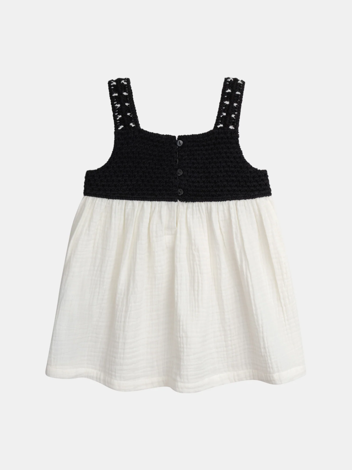 Robe bicolore en crochet pour bébé fille - Image 5