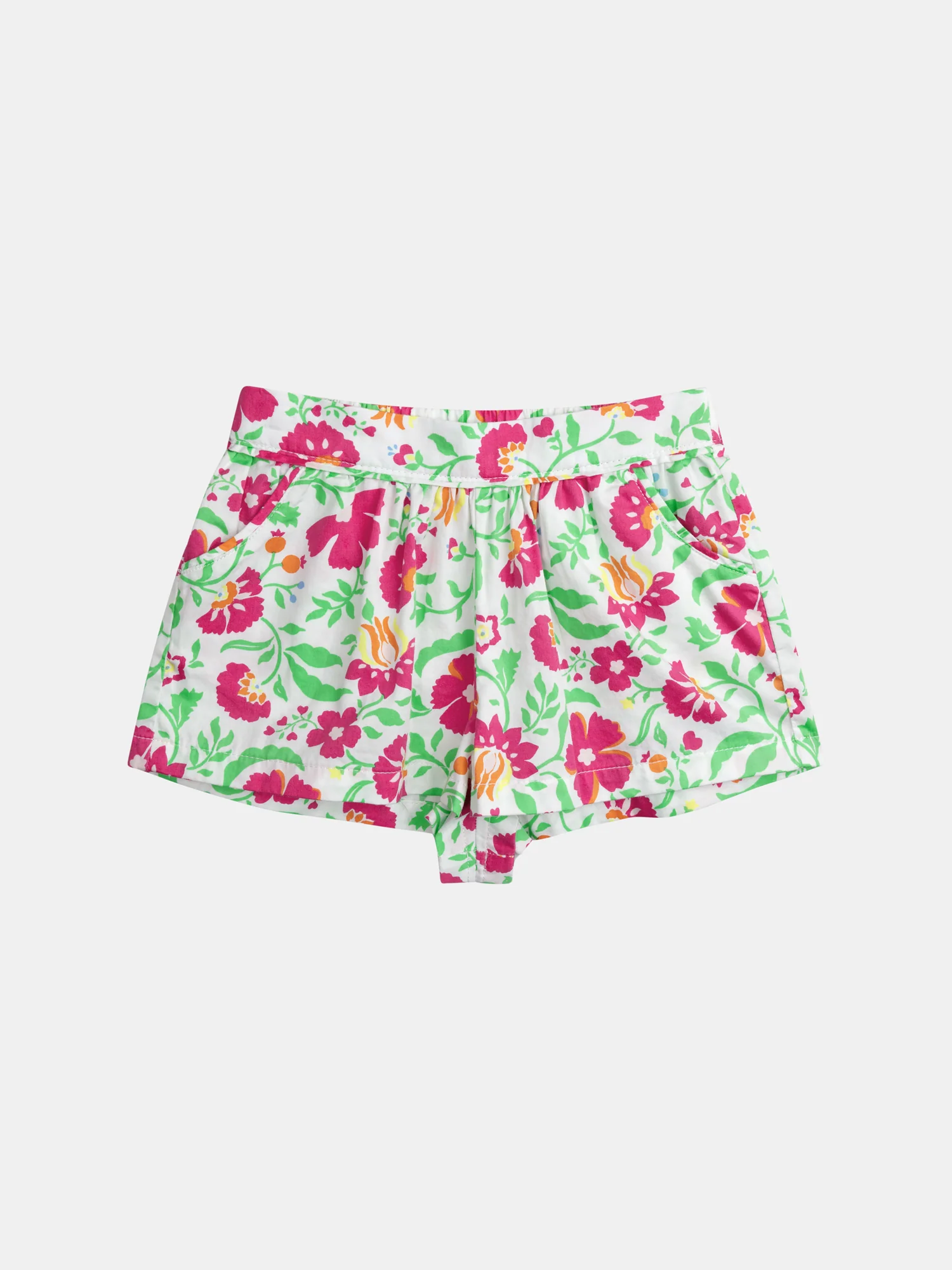 Set di blusa ricamata e pantaloni corti floreali per bambina - Image 5