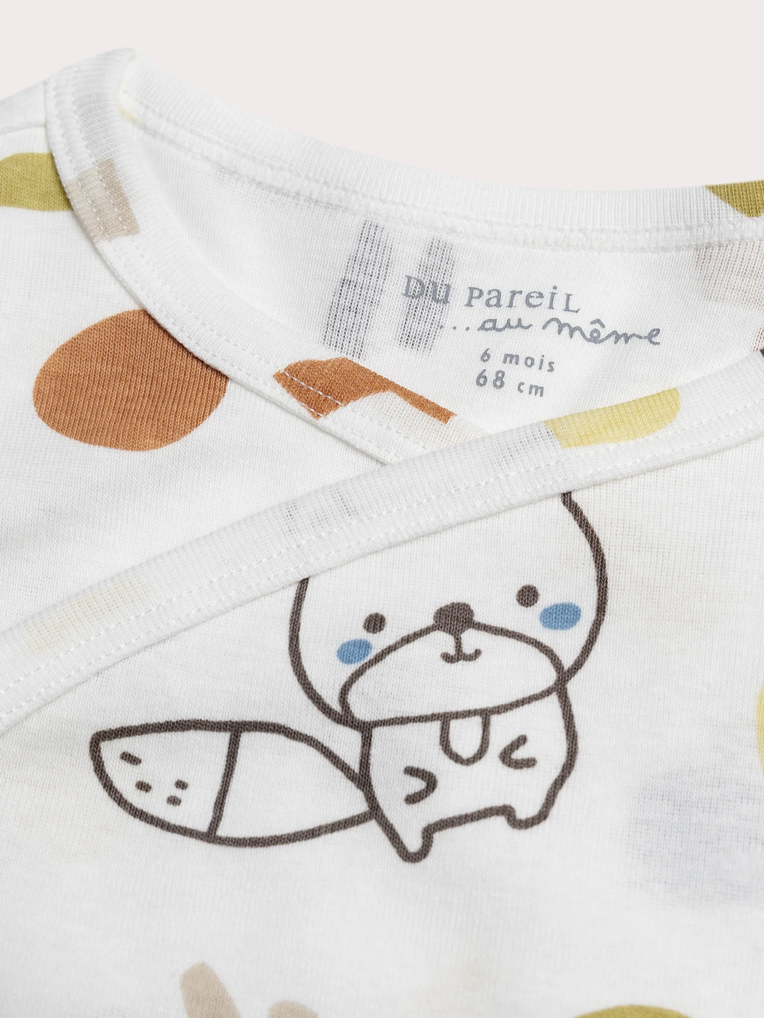 Set di 2 body per neonati bianchi stampati con volpe - Image 3