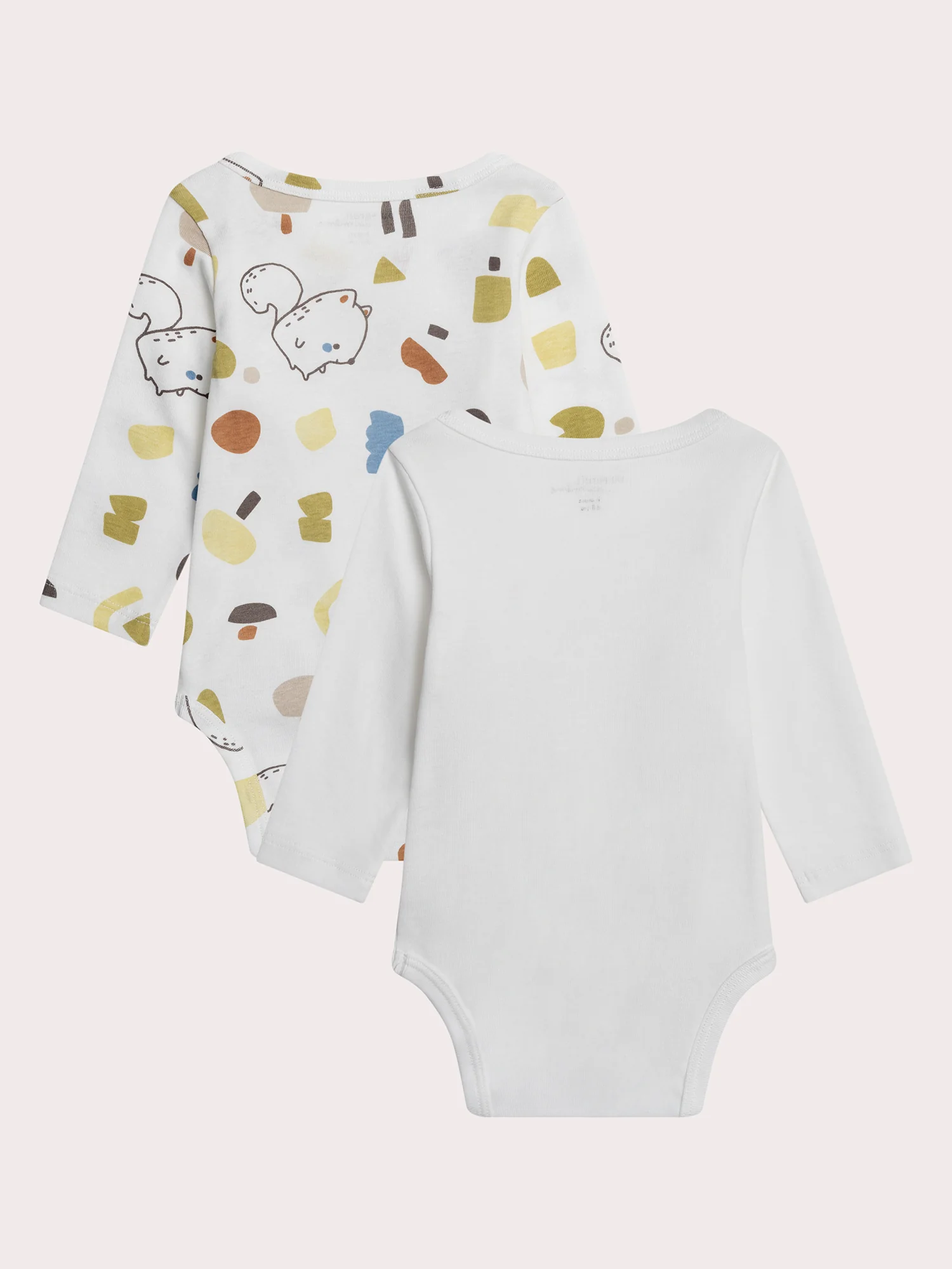 Set di 2 body per neonati bianchi stampati con volpe - Image 8