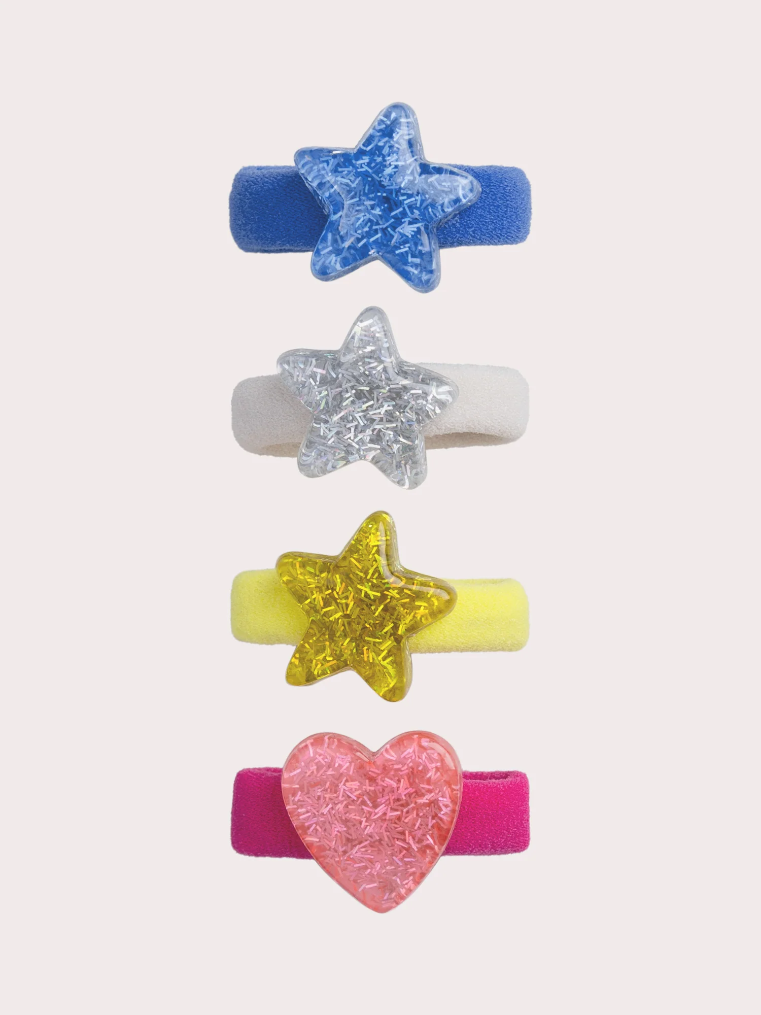 Set di 4 piccole gomme cuore e stelle per ragazze