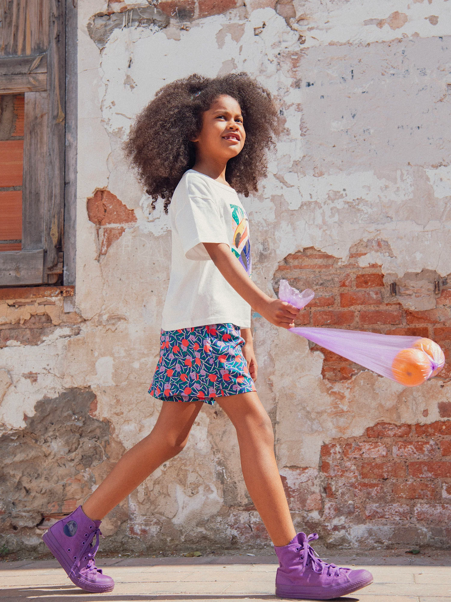 Shorts a stampa floreale per ragazze - Image 2