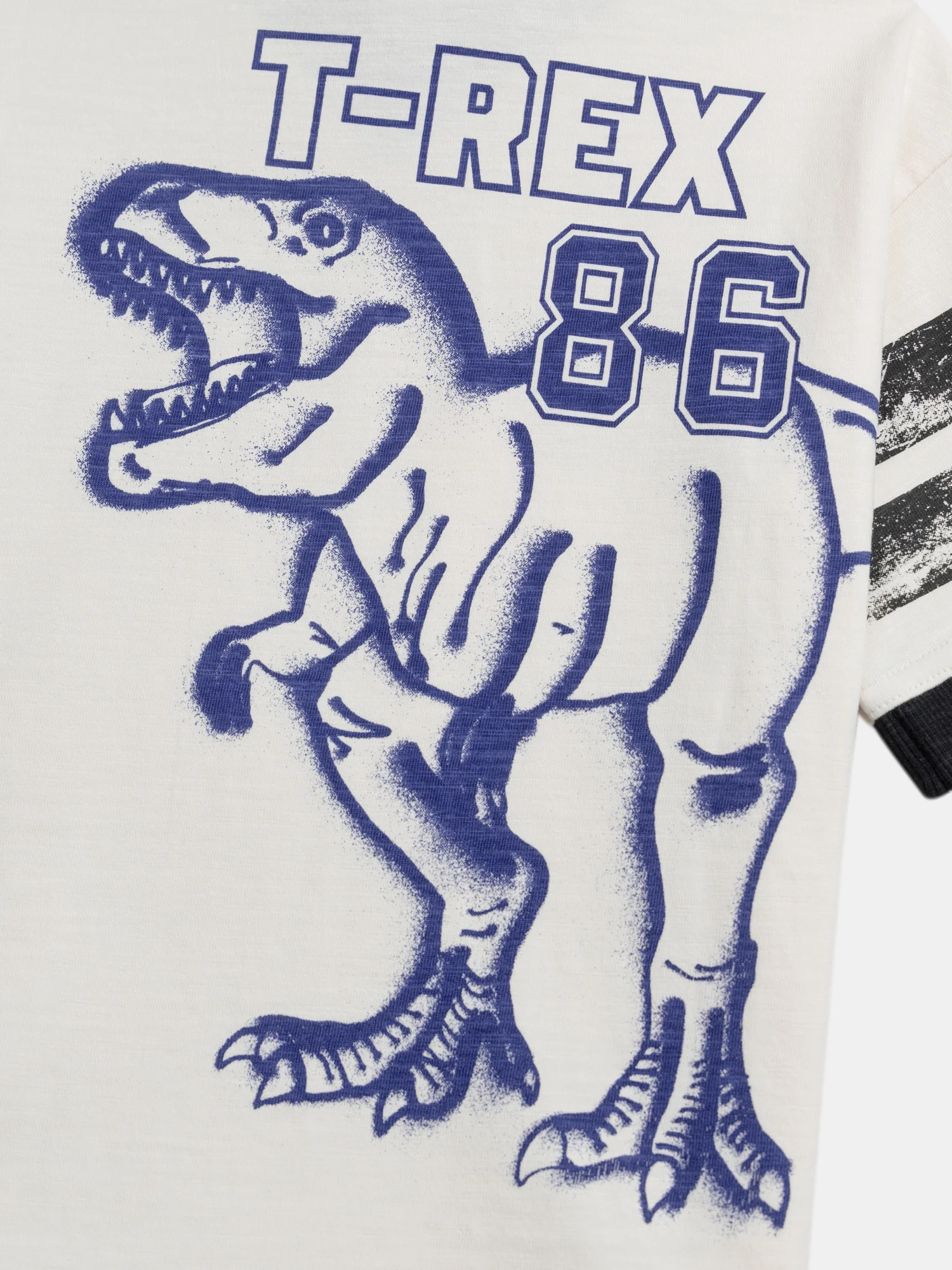 T-shirt beige con animazione T-Rex per ragazzi - Image 4