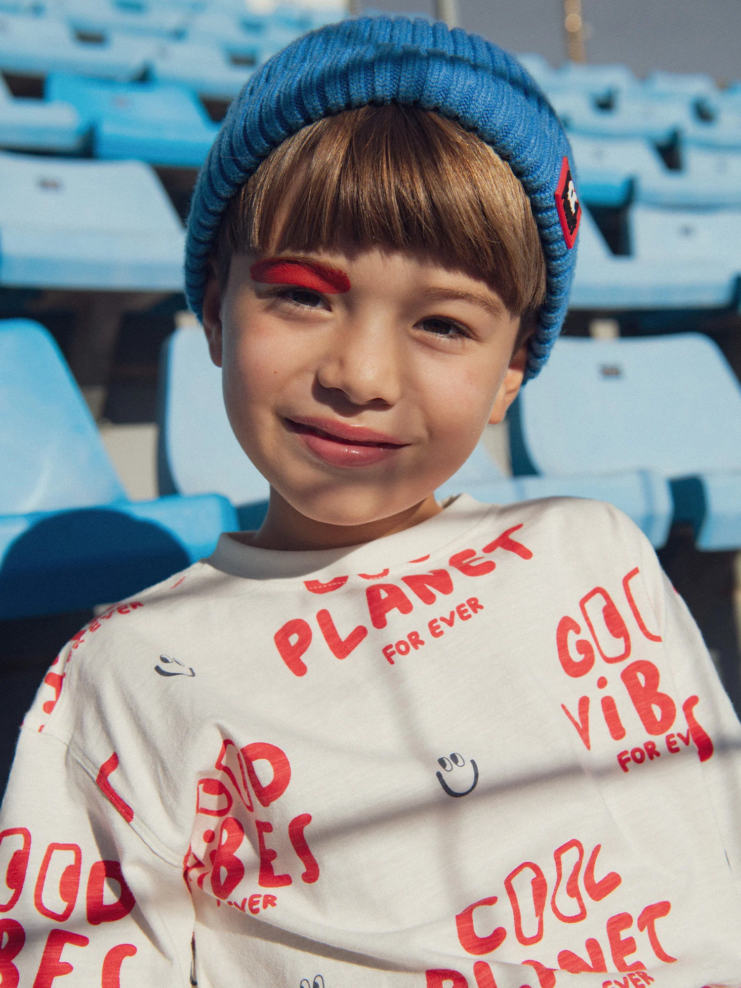 T-shirt Ecru a Manica Corta per Bambini - Image 4