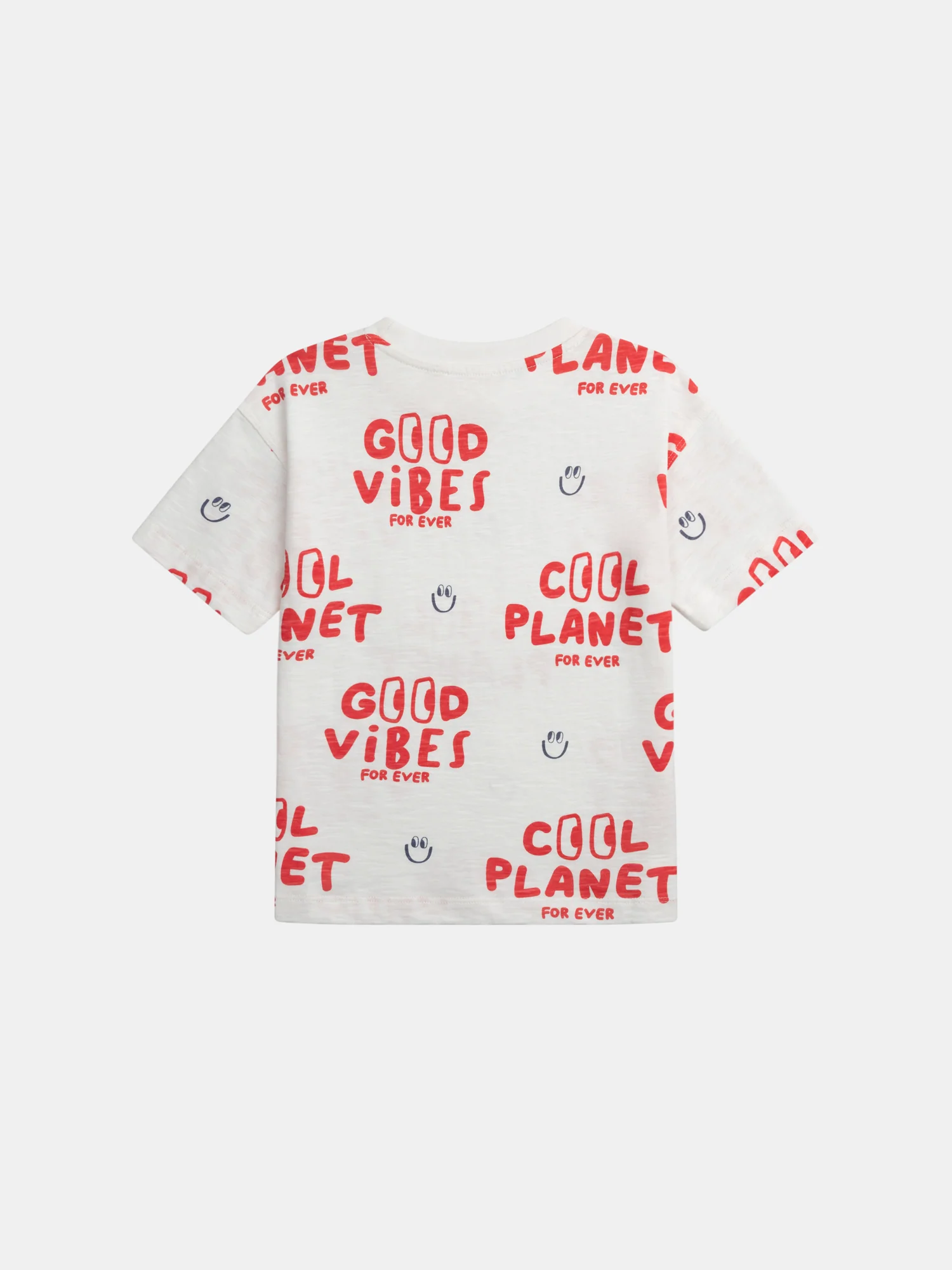 T-shirt Ecru a Manica Corta per Bambini - Image 5
