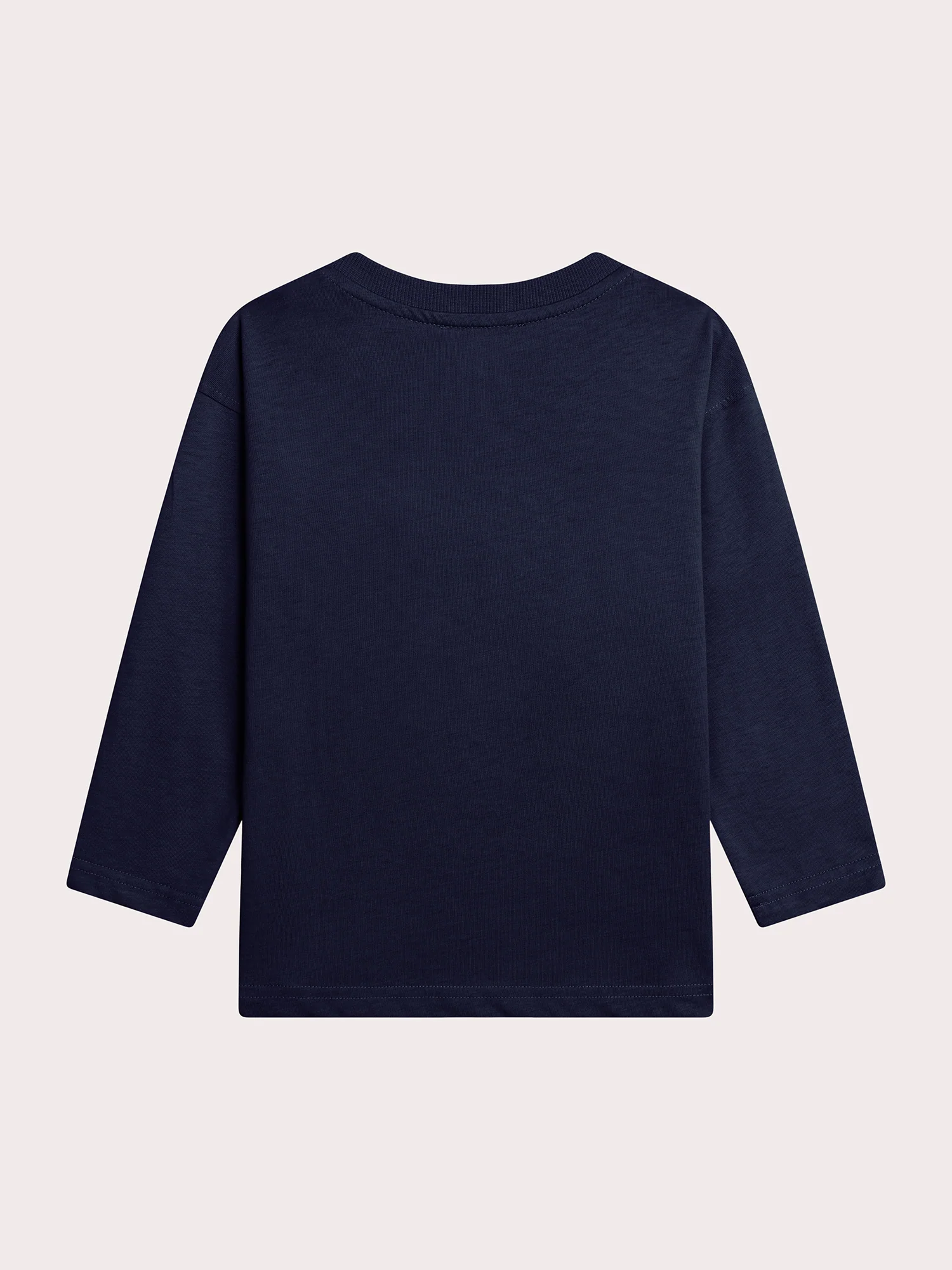 T-shirt Blu a Maniche Lunghe con Animazione di Orso - Image 3