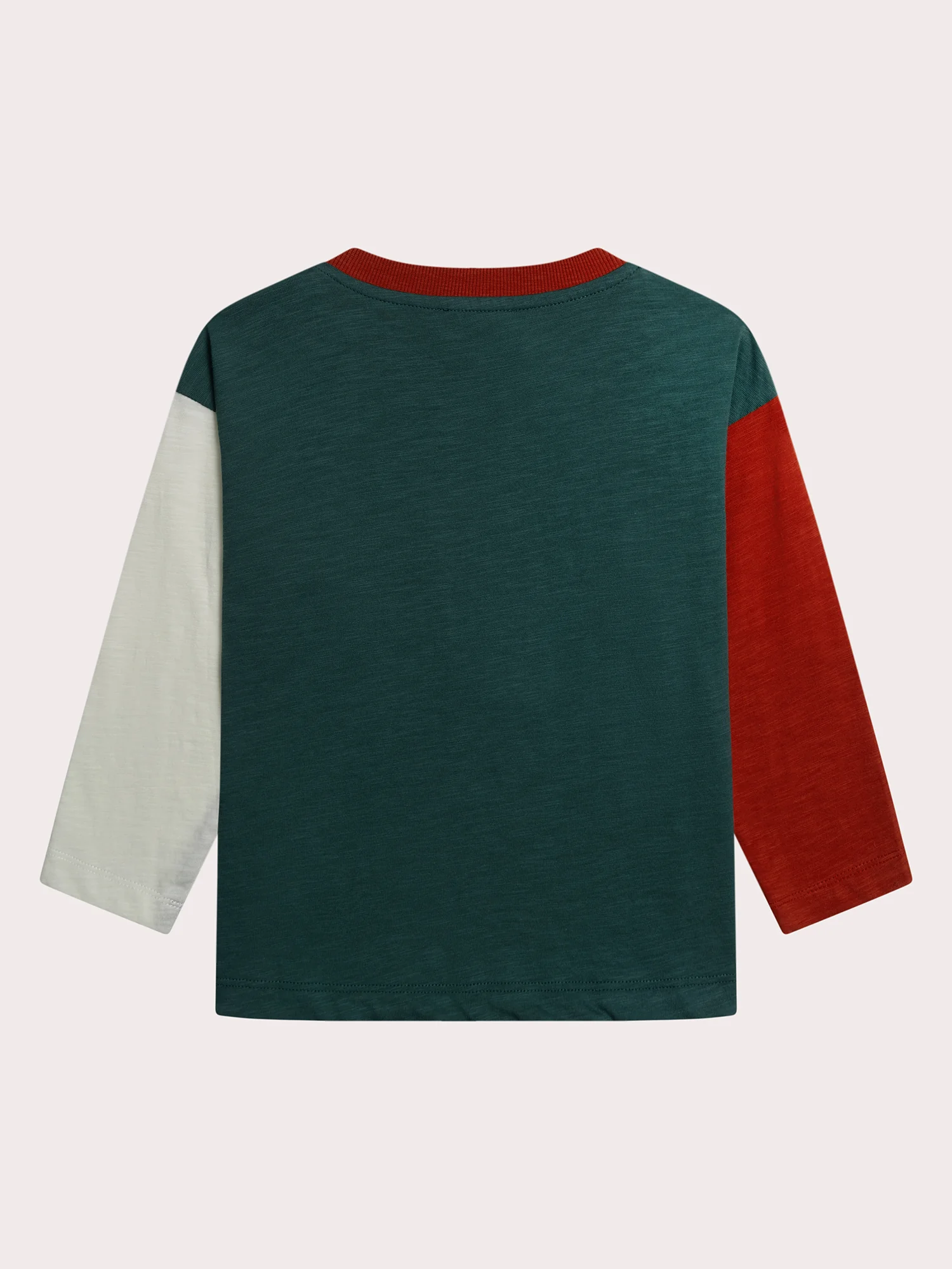 T-Shirt Maniche Lunghe Animata con Maniche a Contrasto - Image 3