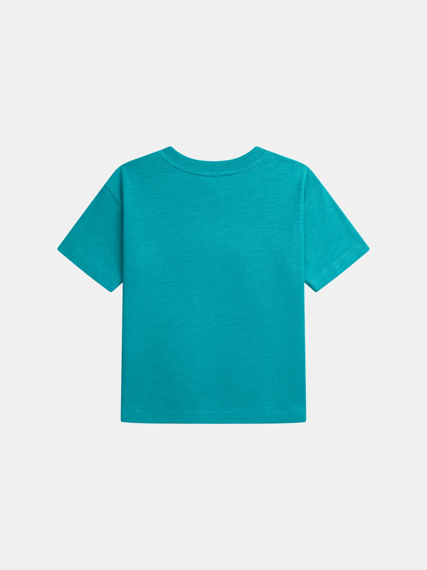 T-shirt turchese a manica corta con animazione surf per ragazzi - Image 3