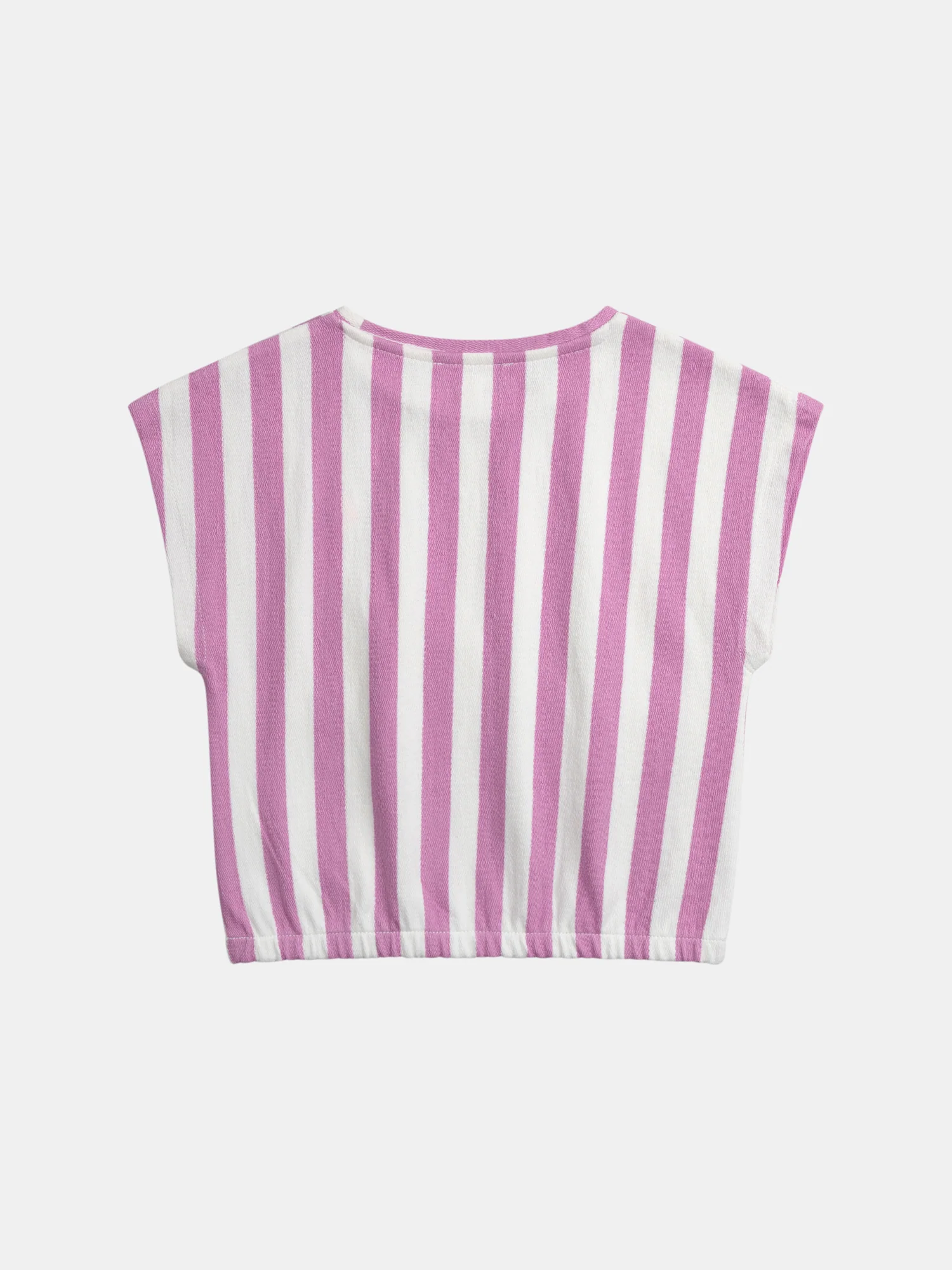 T-shirt rayé rose et écru pour fille - Image 5